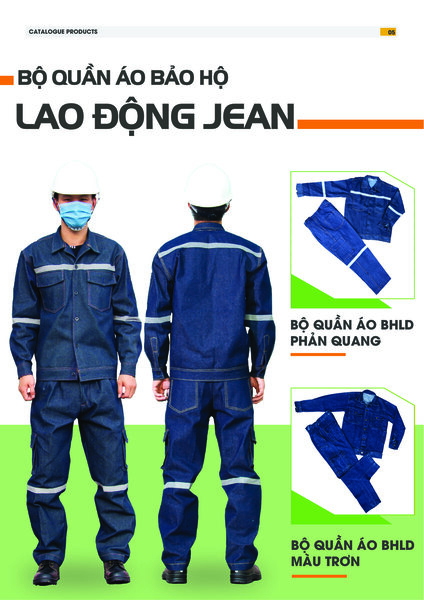 Bộ quần áo bảo hộ lao động Jean - Công Ty TNHH Thương Mại Xuất Nhập Khẩu Anh Trung